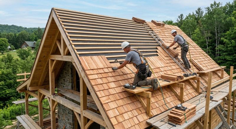 Cedar Shake Roof Construction in Delaware City, DE