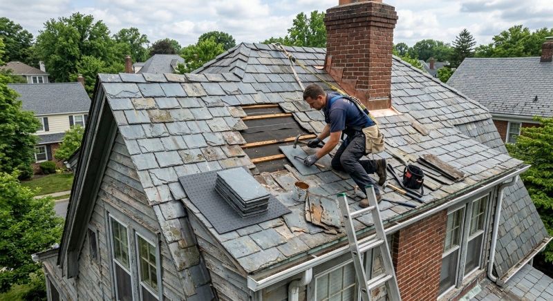 Slate Roof Repair in Pennsville, NJ